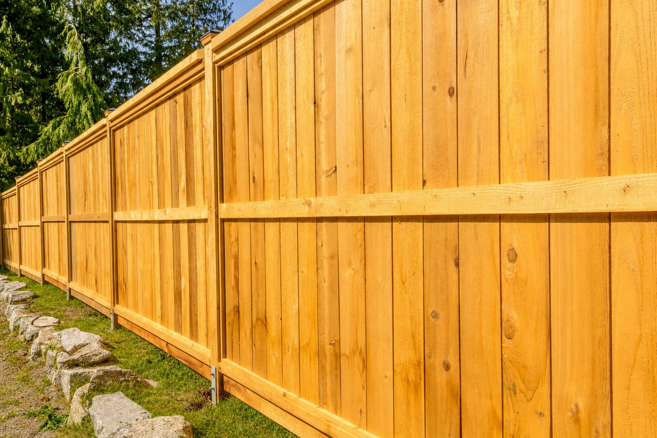 Wood and privacy fence installation